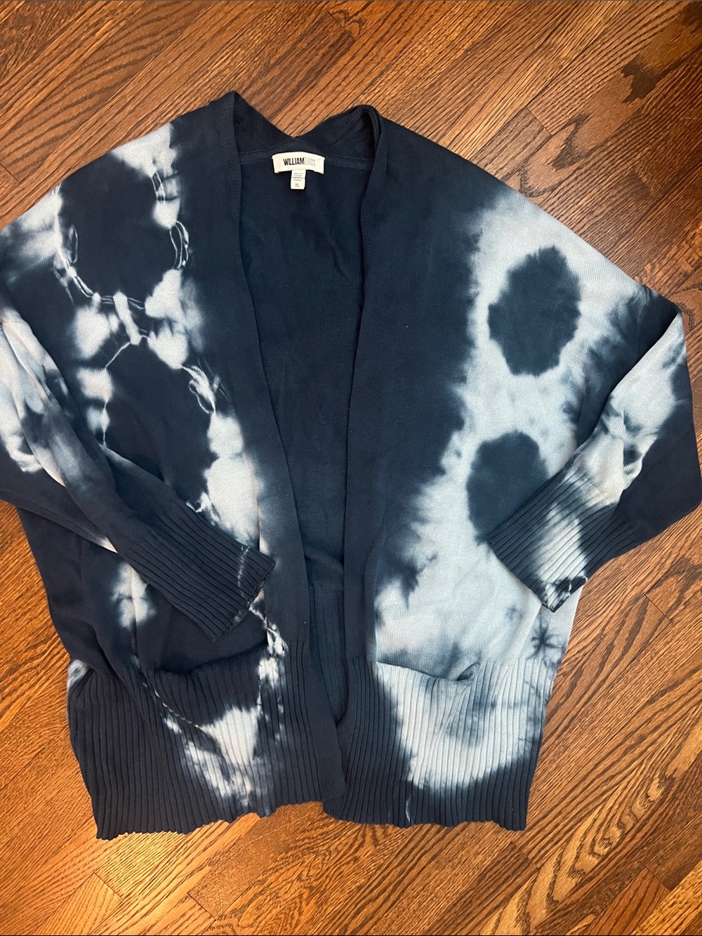 William Rast Tie-Dye Open Cardigan Sweater